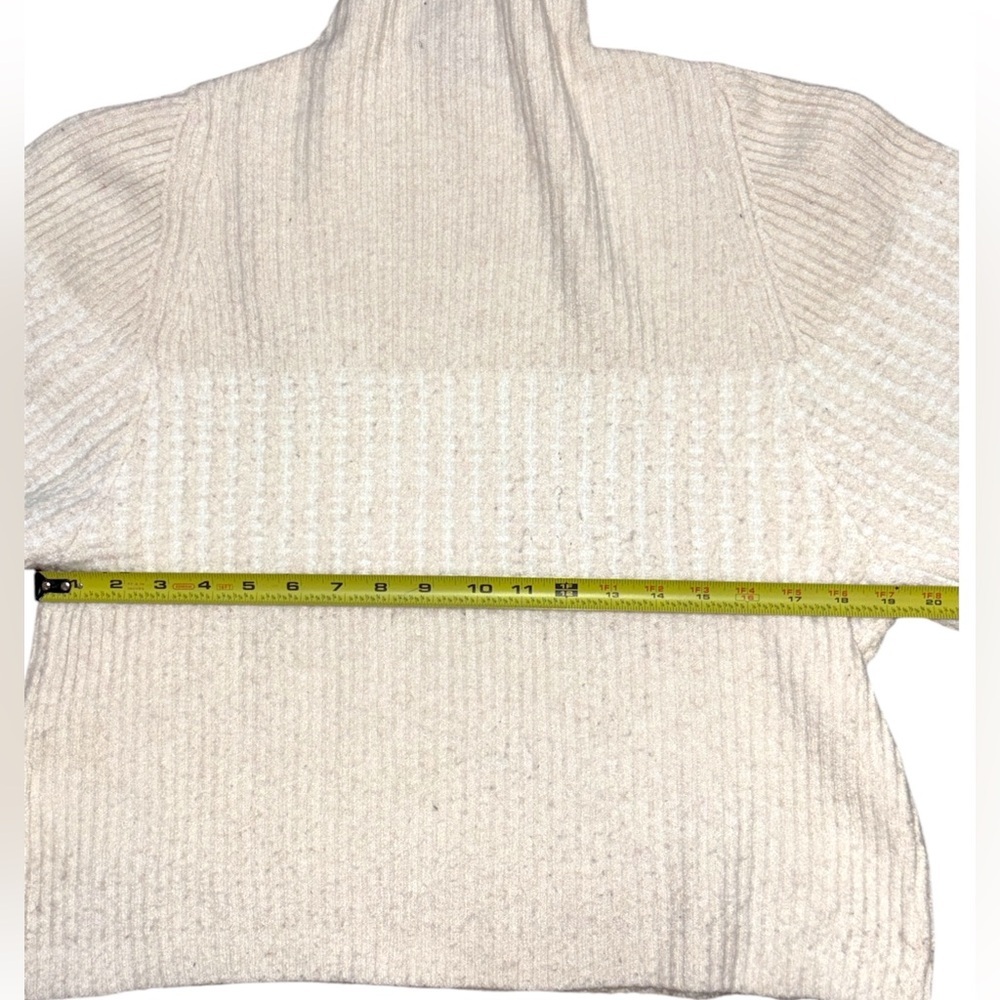 French Connection Vhori Mock Neck Sweater In Oatmeal Mel Women’s Size Medium - Picture 7 of 12